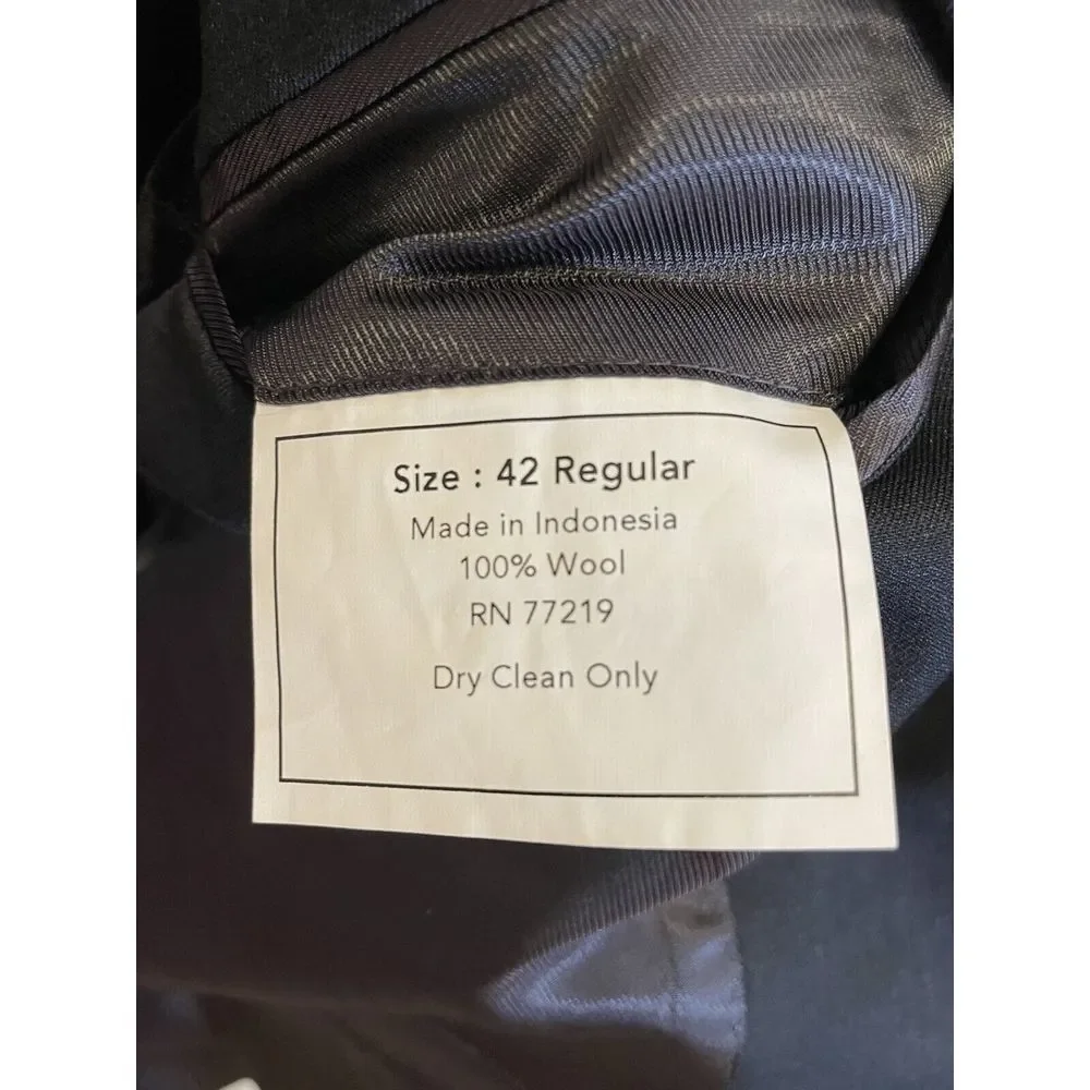NWT Pronto Uomo Platinum 42R Gray 100%‎ Wool 2Btn Notched Lapel Blazer
